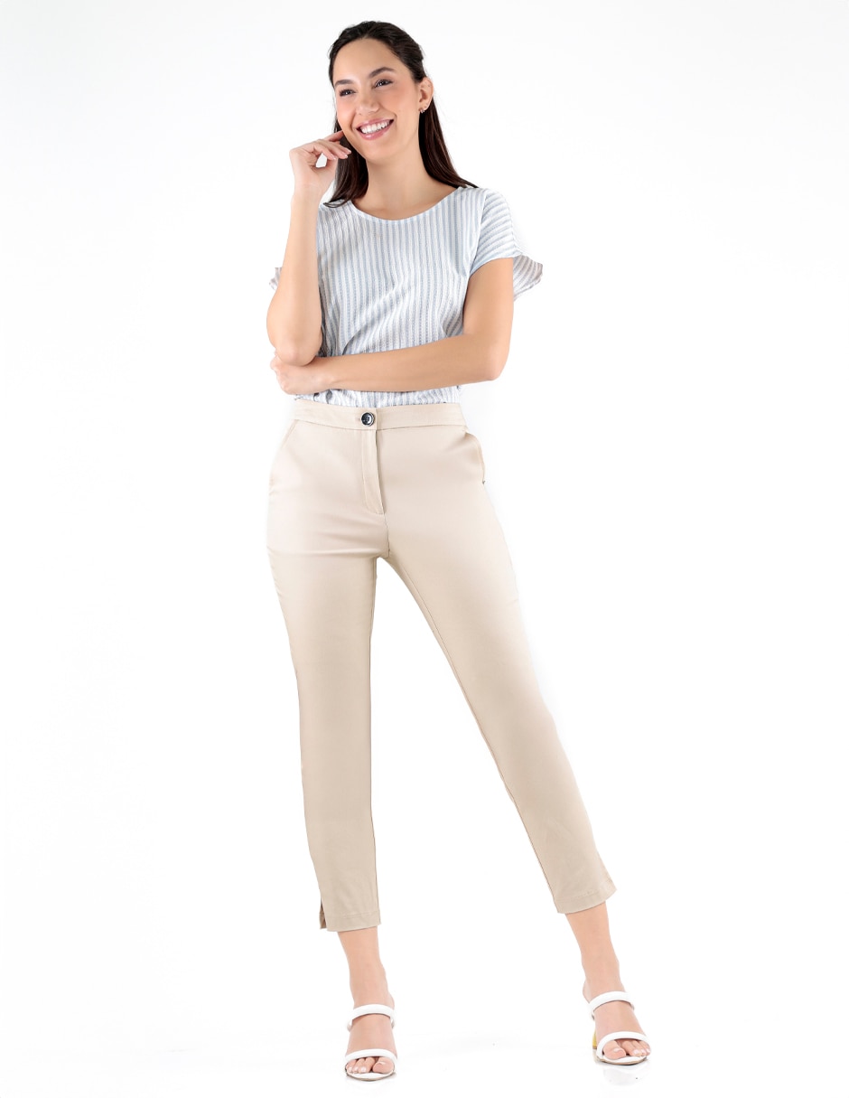 Pantalón chino Pierre Cardin skinny para mujer