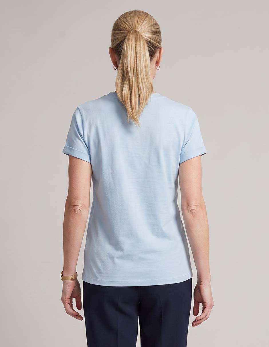 Playera manga corta cuello redondo para mujer 2