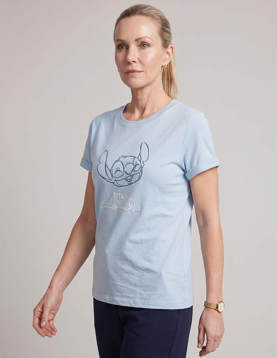 Playera manga corta cuello redondo para mujer Playera manga corta cuello redondo para mujer