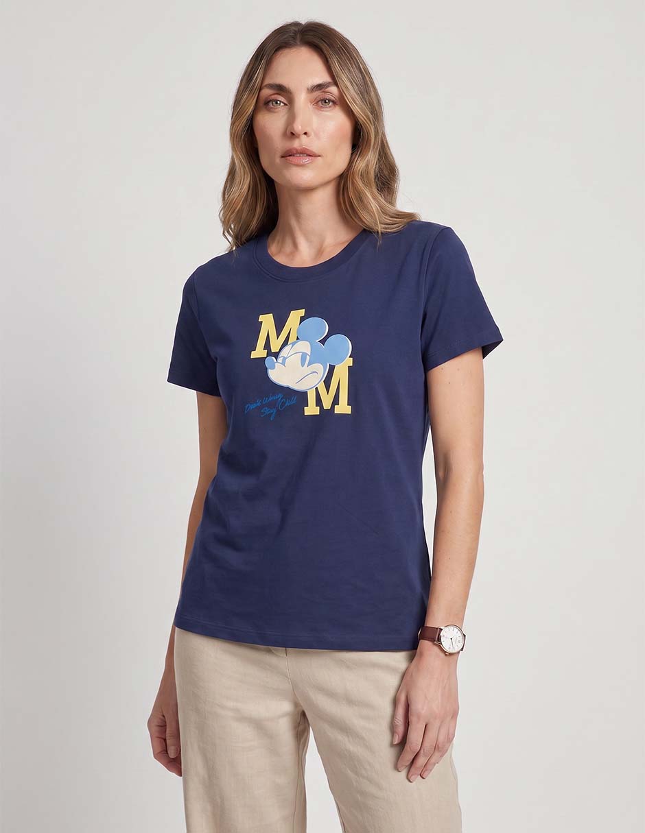 Playera manga corta cuello redondo para mujer Playera manga corta cuello redondo para mujer