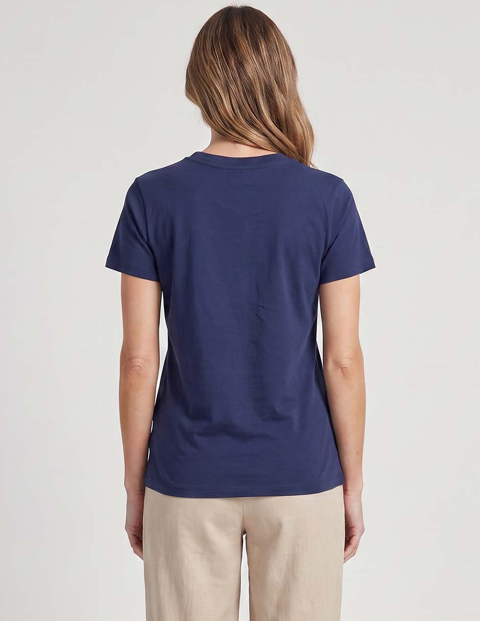 Playera manga corta cuello redondo para mujer 2