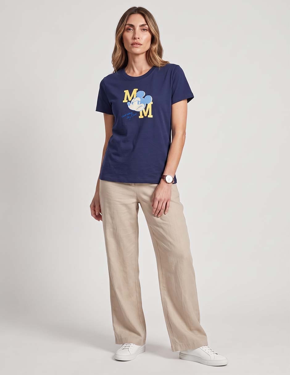 Playera manga corta cuello redondo para mujer 3