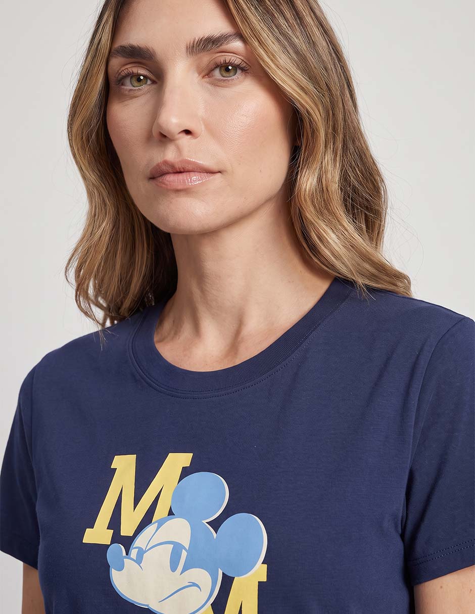 Playera manga corta cuello redondo para mujer 4