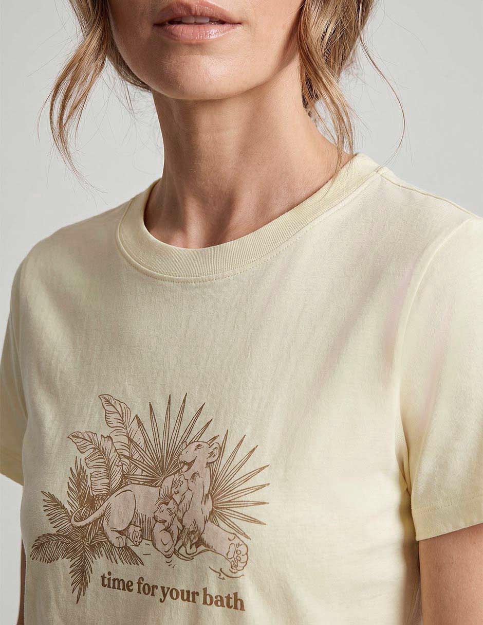 Playera manga corta cuello redondo para mujer 3