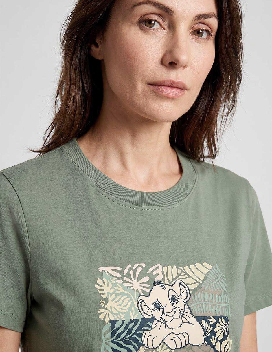Playera manga corta Simba cuello redondo para mujer 3