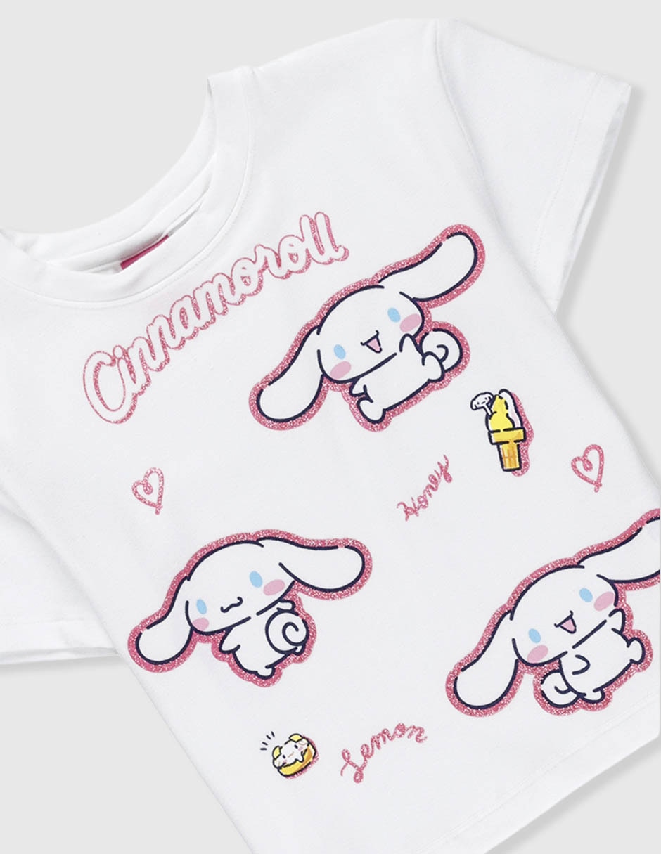 Playera Hello Kitty manga corta para niña 3