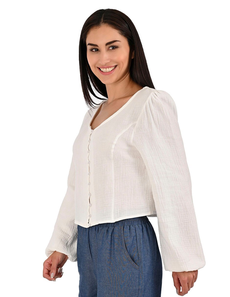 Blusa manga larga para mujer 3