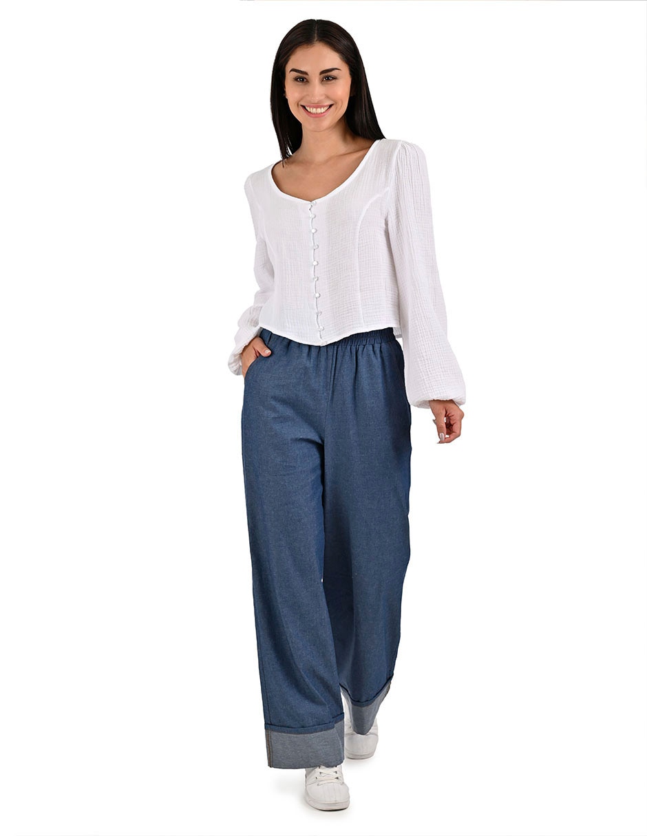 Blusa Week By Weekend manga larga para mujer