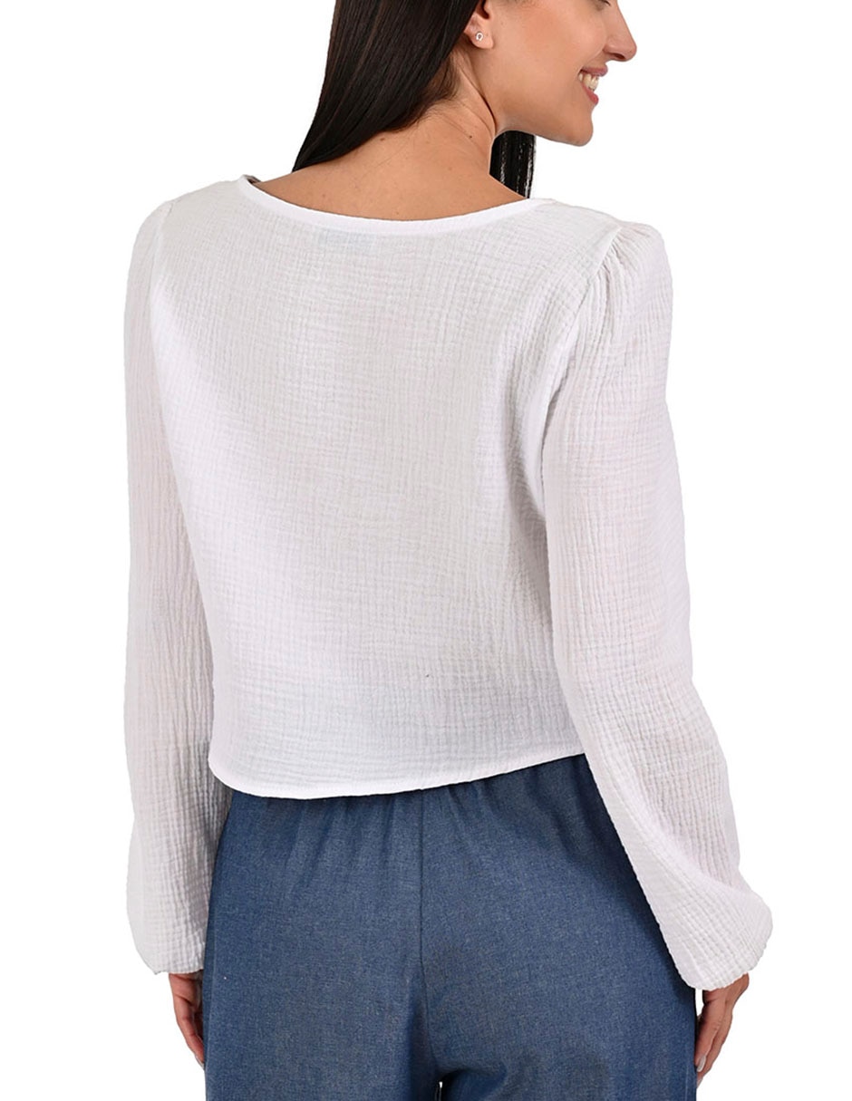 Blusa Week By Weekend manga larga para mujer