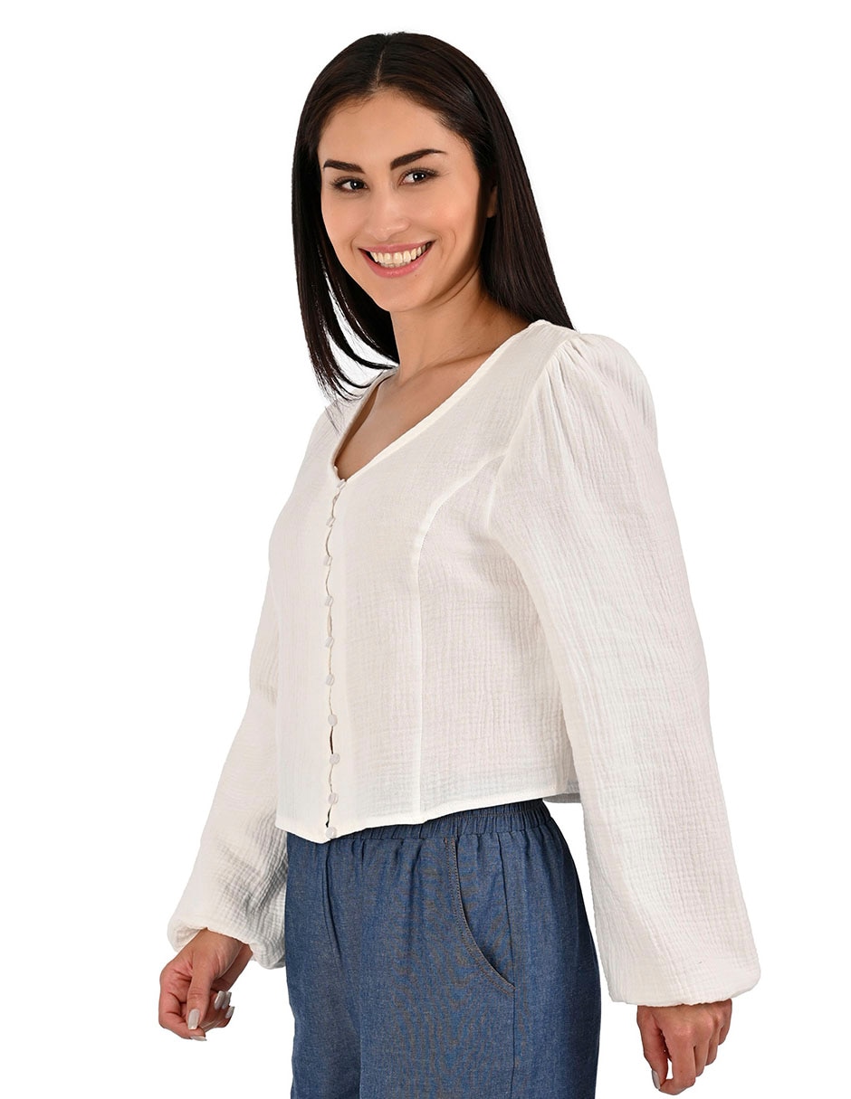 Blusa manga larga para mujer 3