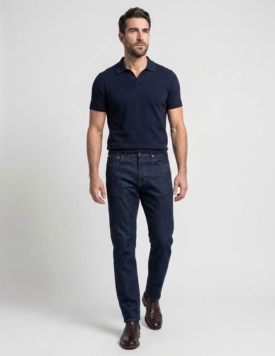 Jeans slim corte cintura para hombre 3