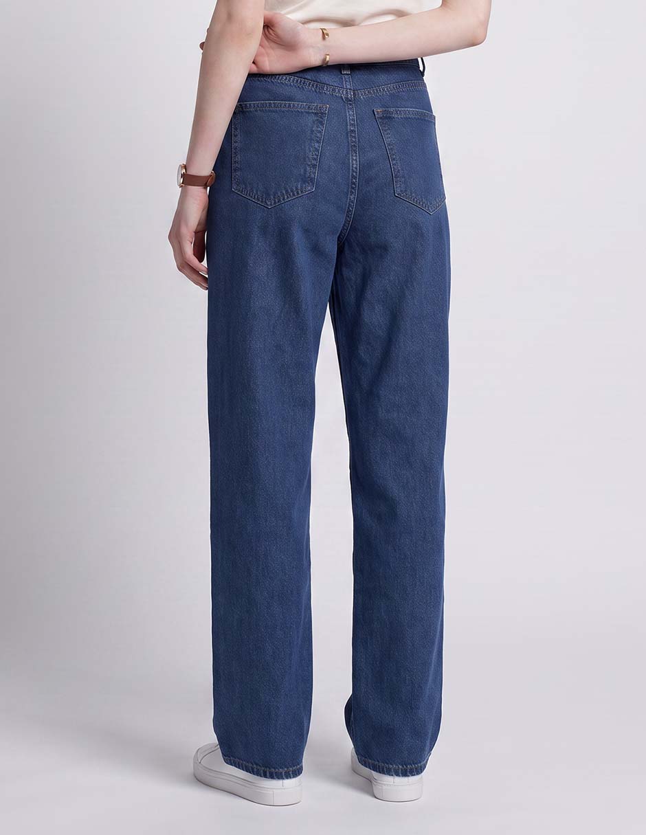 Jeans relaxed straight para mujer 2