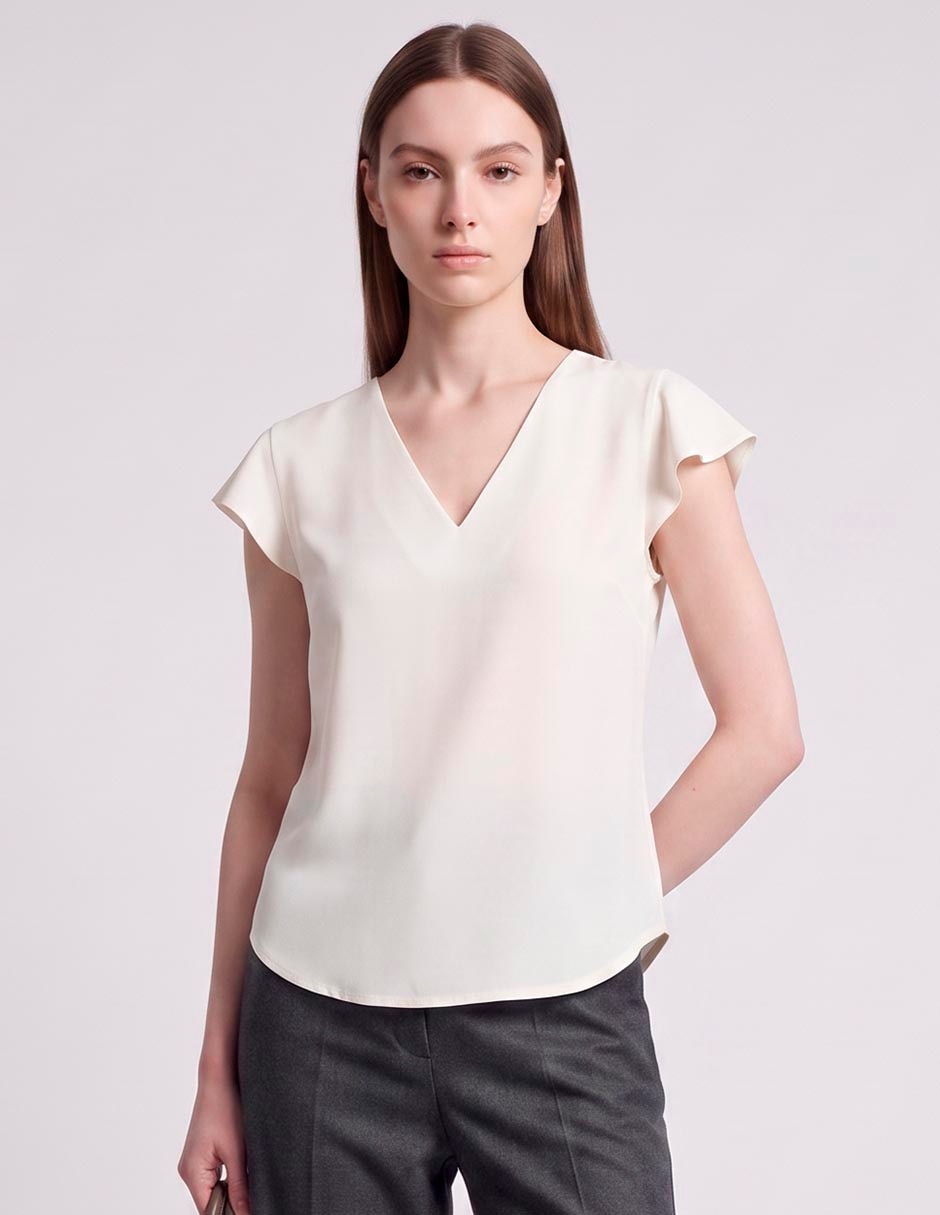 Blusa manga corta para mujer