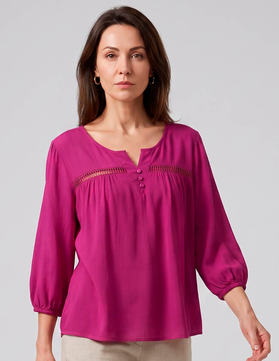Blusa Week by Weekend manga 3/4 para mujer