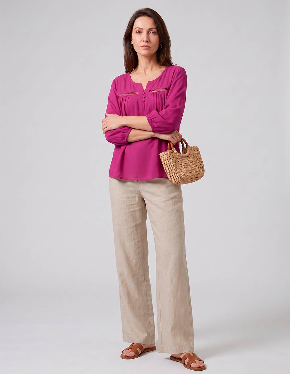 Blusa Week by Weekend manga 3/4 para mujer