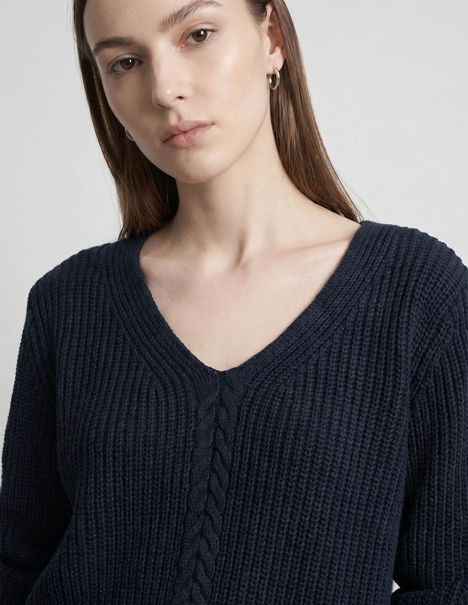 Suéter cuello v para mujer 3