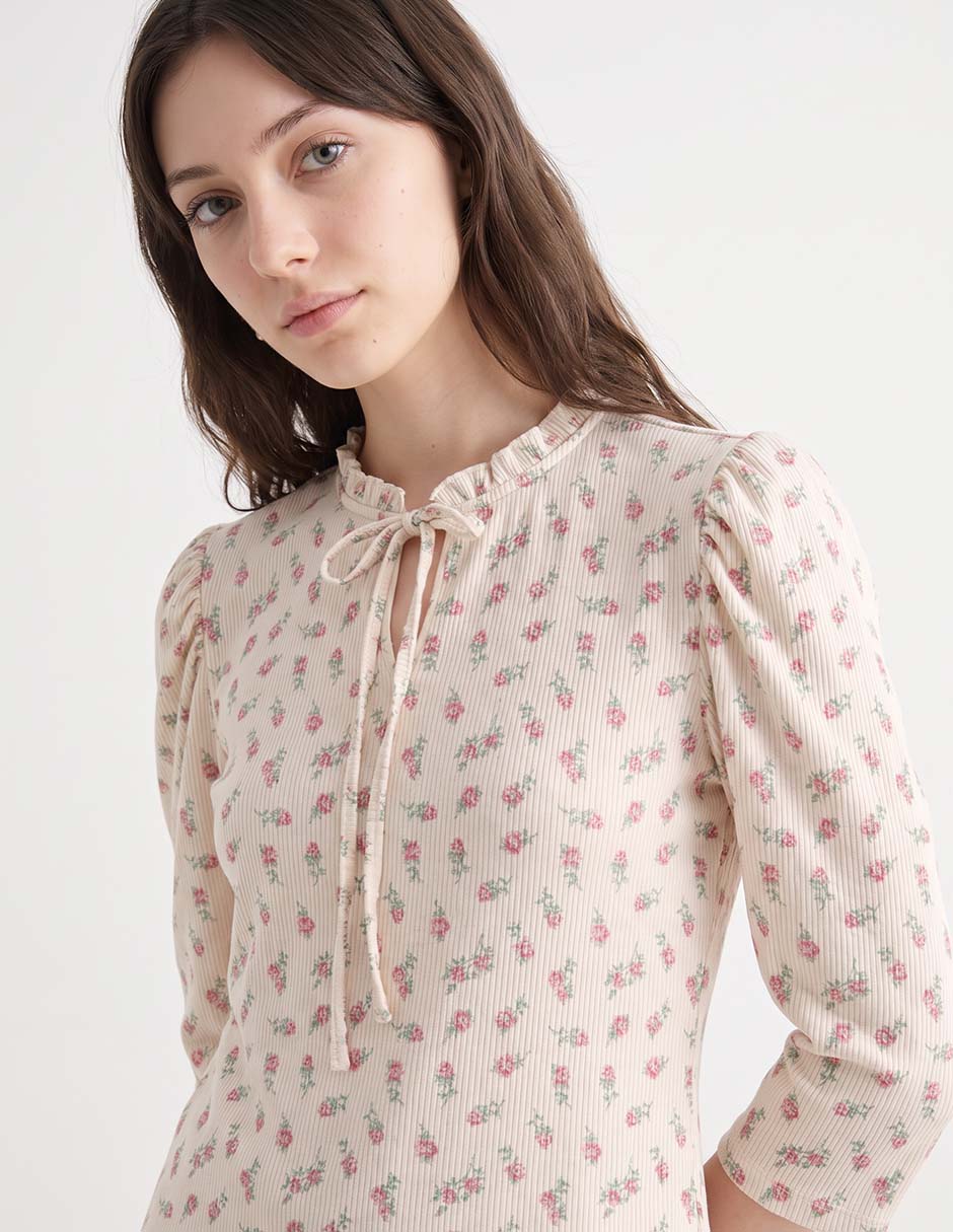 Blusa manga 3/4 para mujer