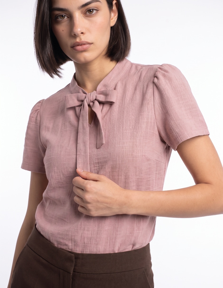 Blusa manga corta para mujer 4