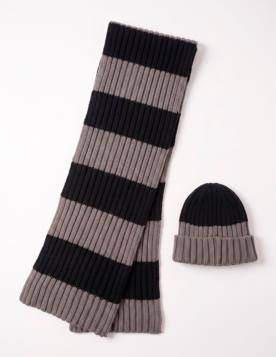 Set bufanda y gorro de hombre 2