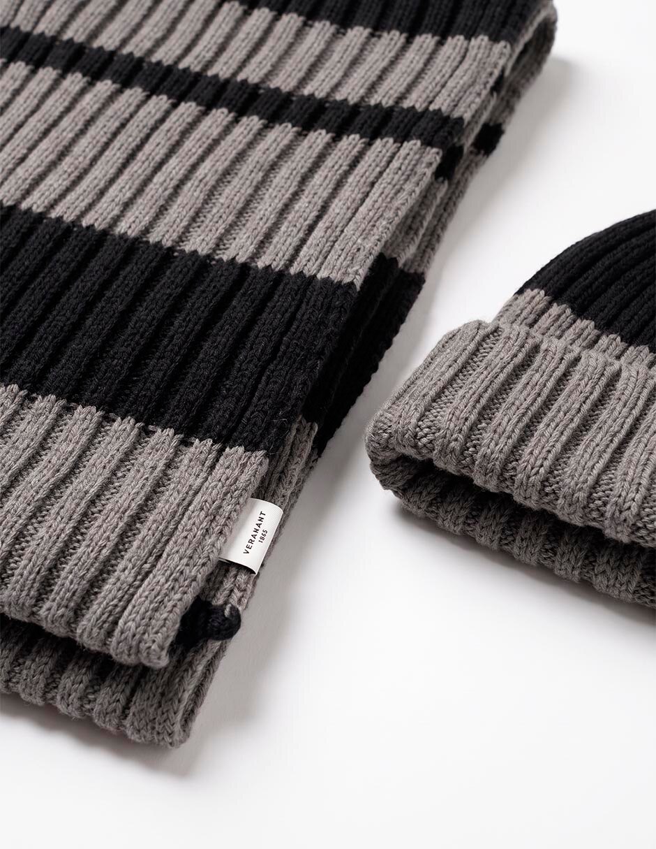 Set bufanda y gorro de hombre 3
