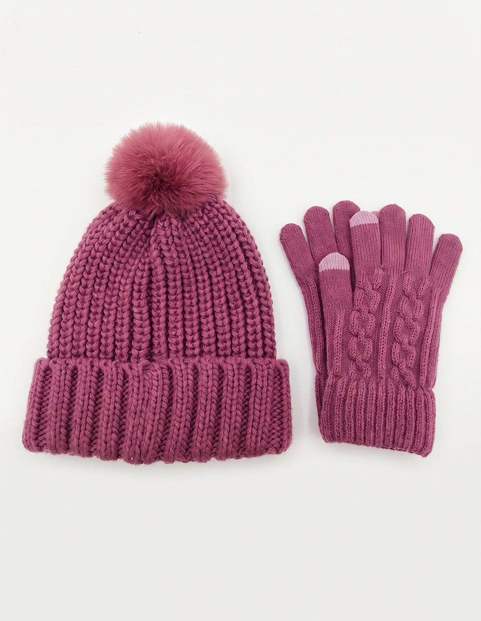 Set guantes y gorro de mujer
