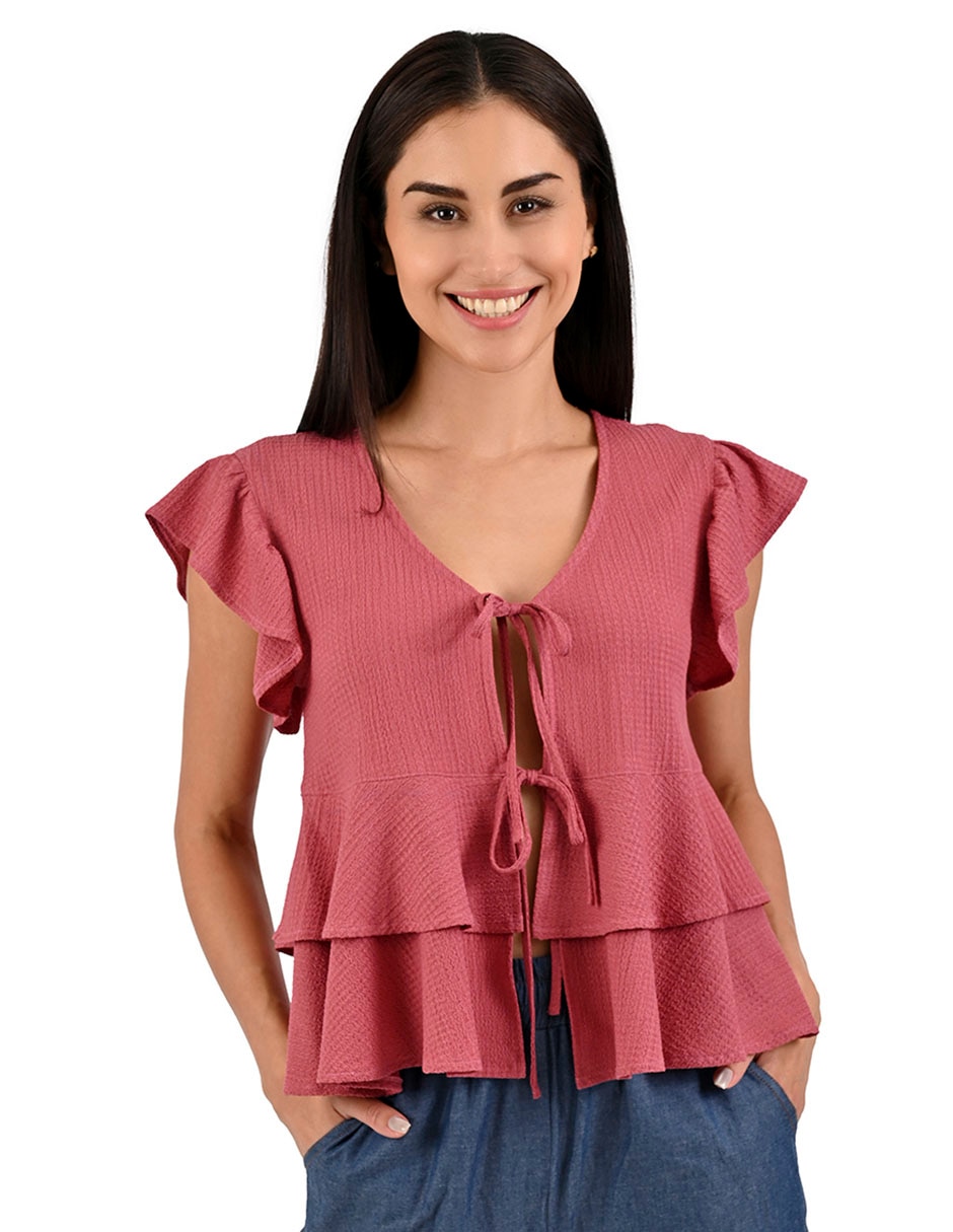 Blusa Week By Weekend manga corta para mujer