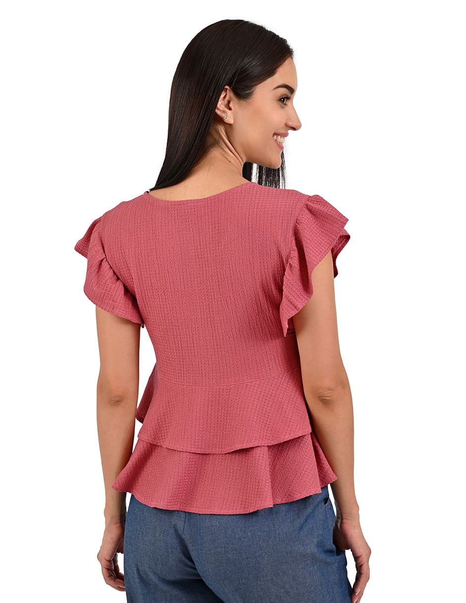 Blusa Week By Weekend manga corta para mujer
