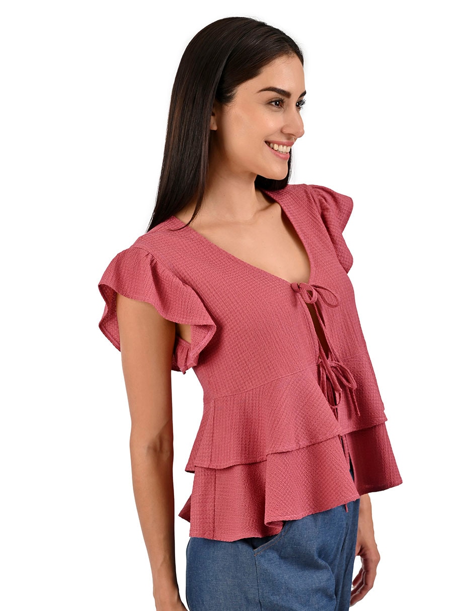 Blusa Week By Weekend manga corta para mujer