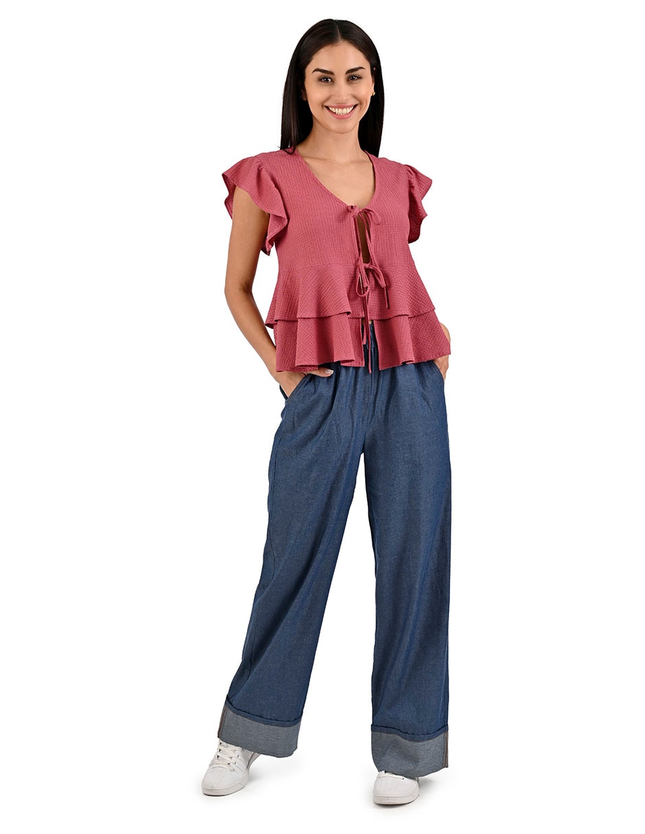 Blusa Week By Weekend manga corta para mujer