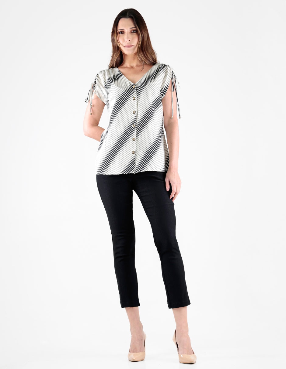 Blusa manga corta para mujer 3