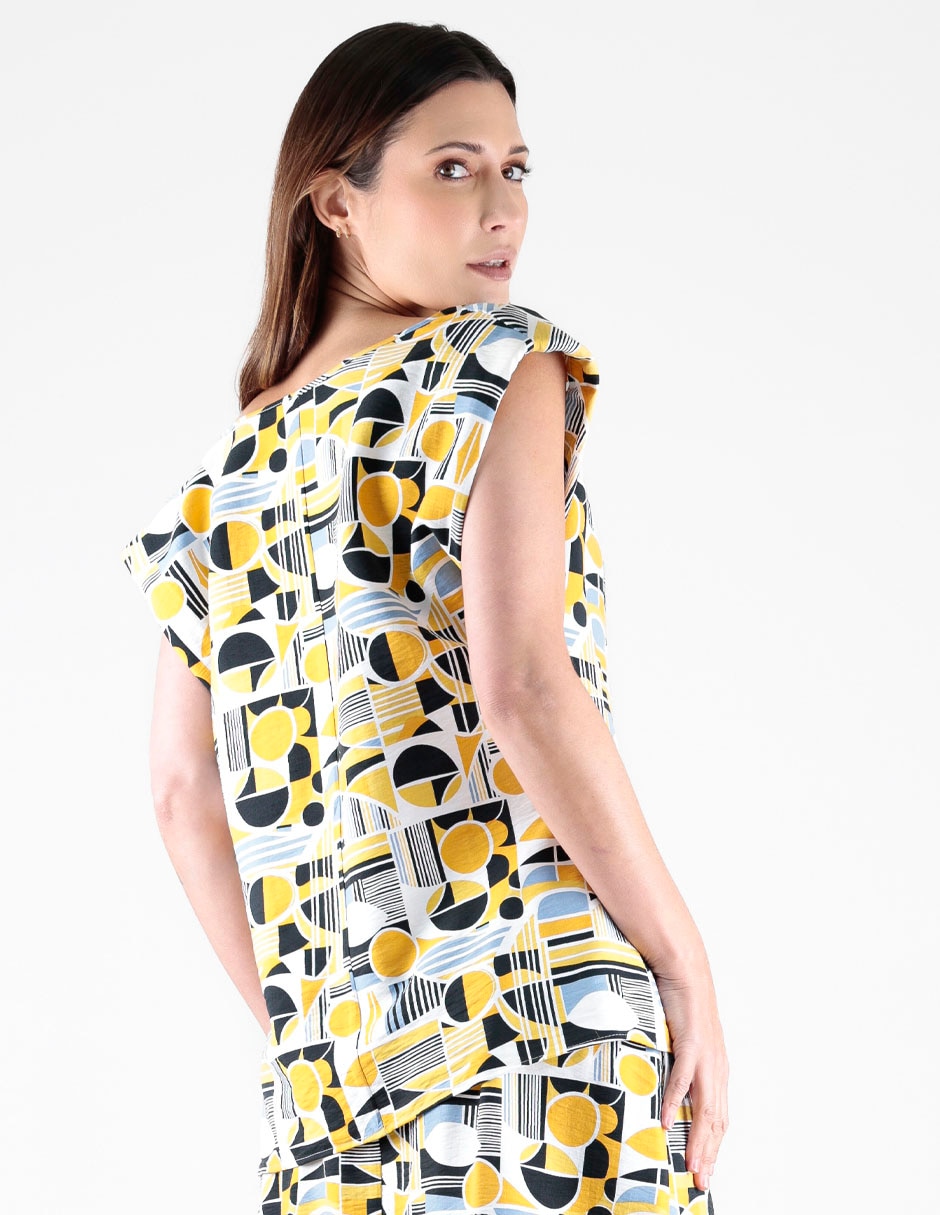Blusa manga corta para mujer 4