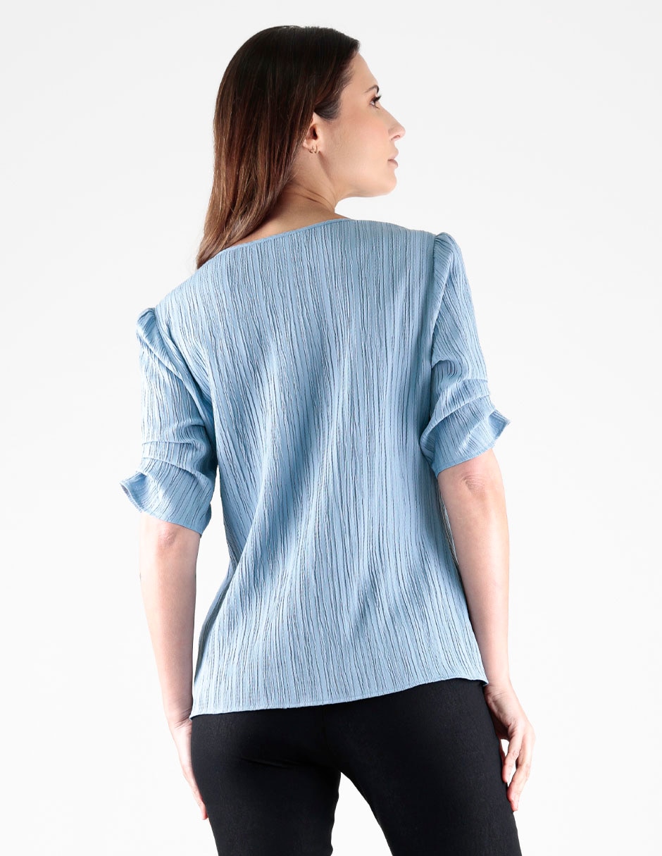 Blusa manga al codo para mujer 4