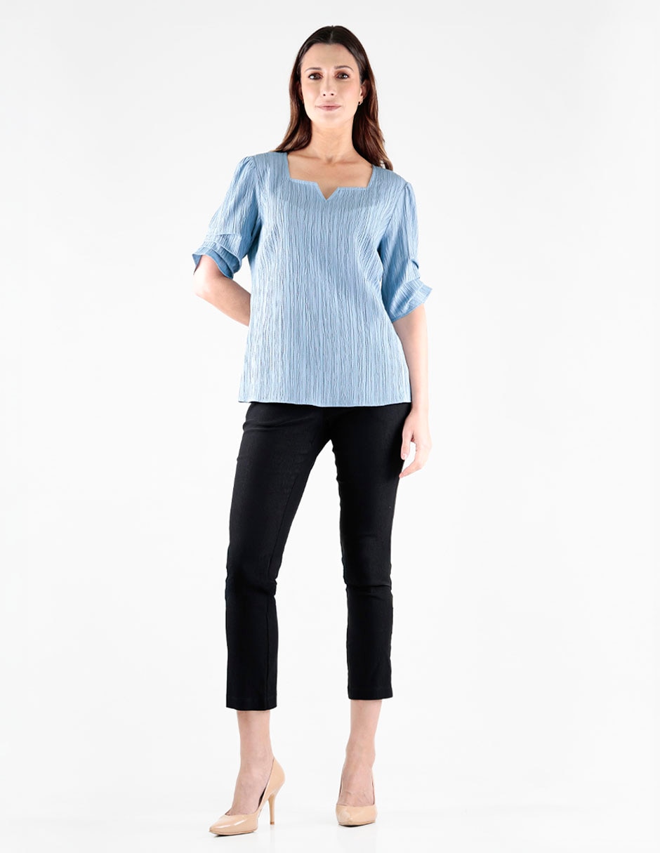 Blusa manga al codo para mujer 3