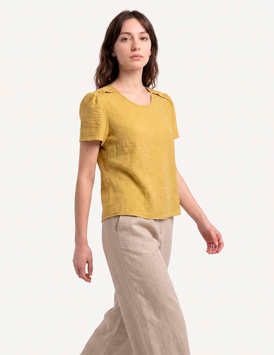 Blusa manga corta para mujer