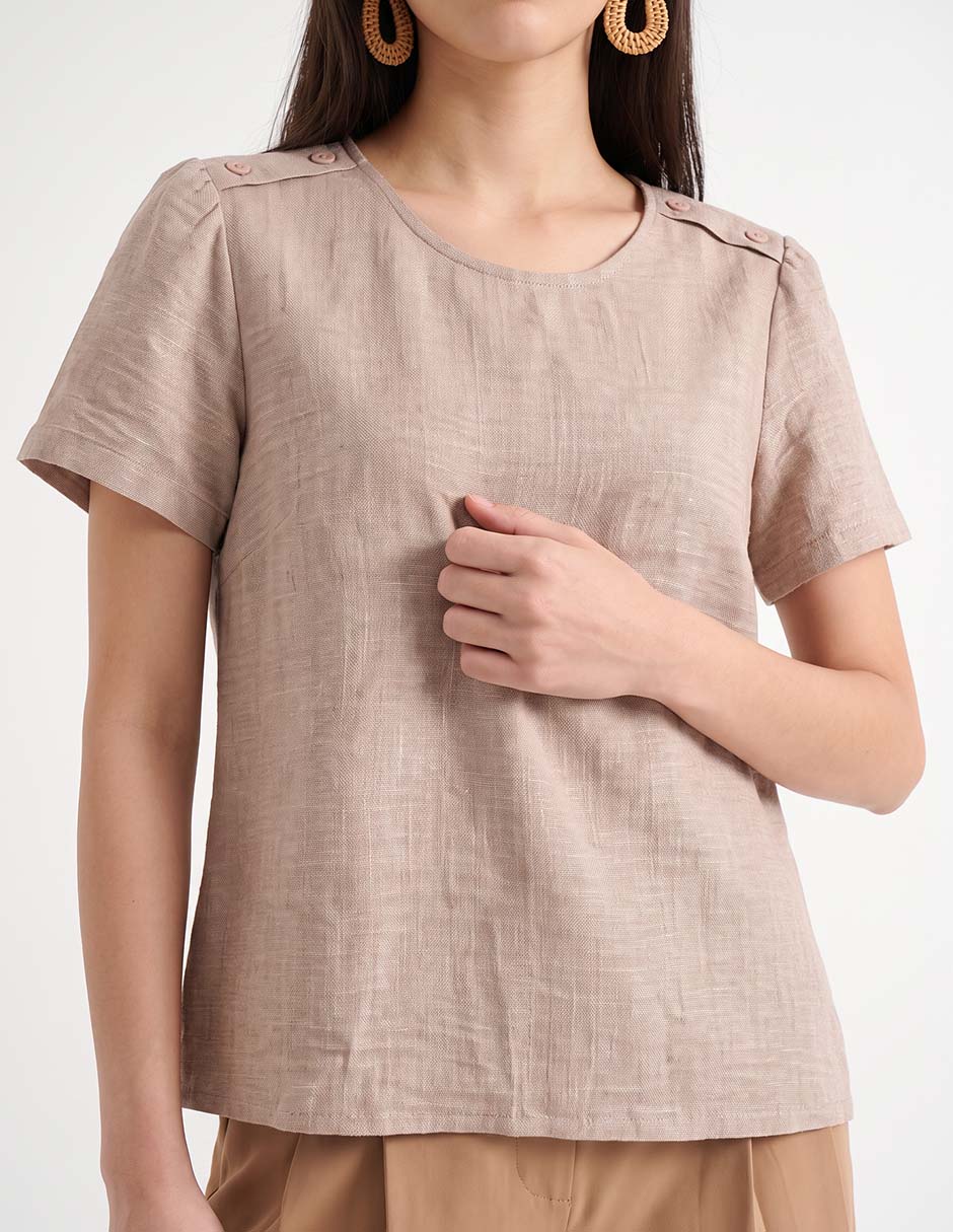 Blusa manga corta para mujer 4