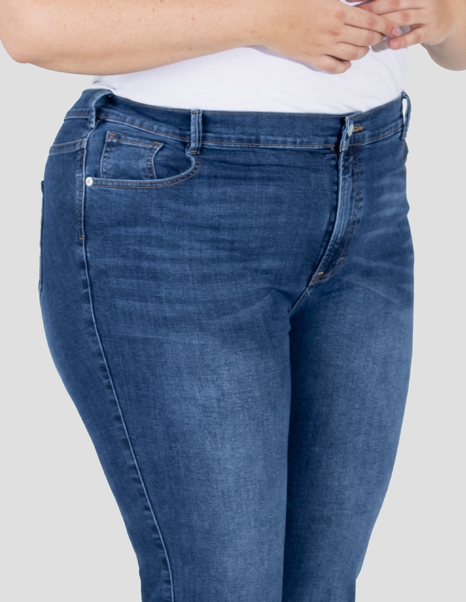 Jeans skinny cintura alta Oh Pomp para mujer