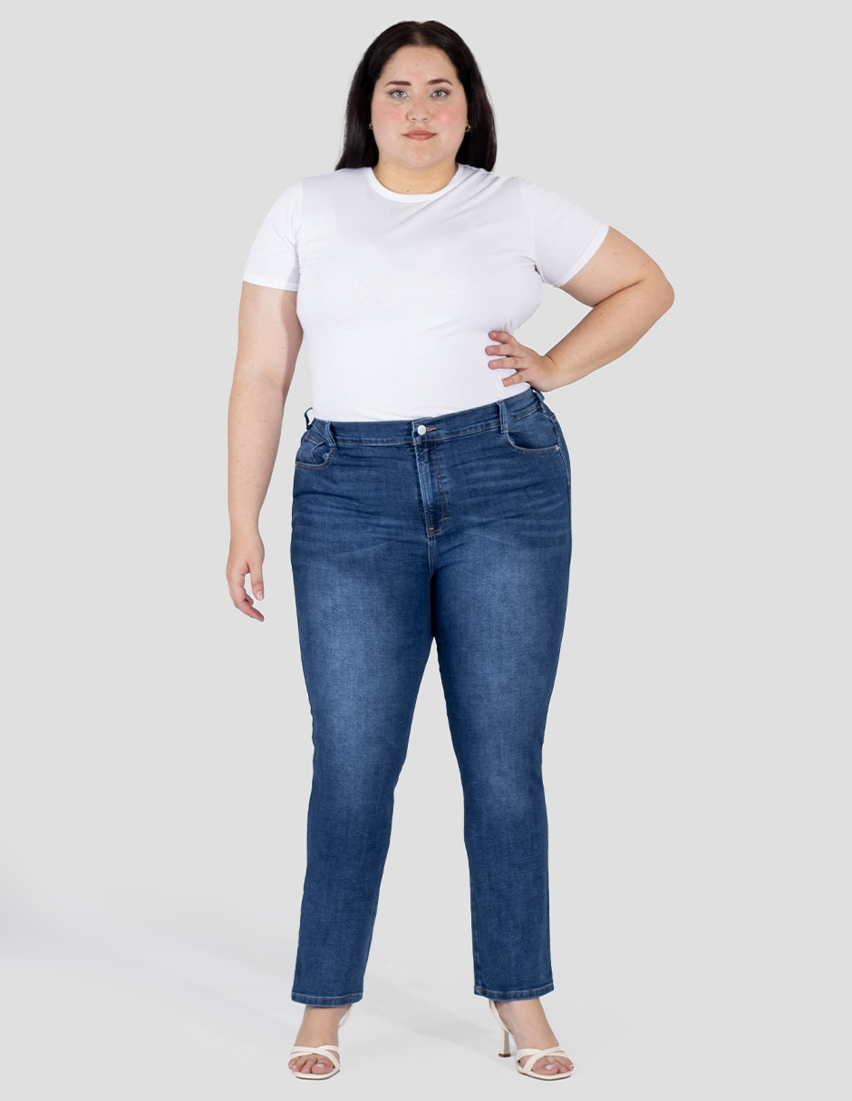 Jeans skinny cintura alta Oh Pomp para mujer