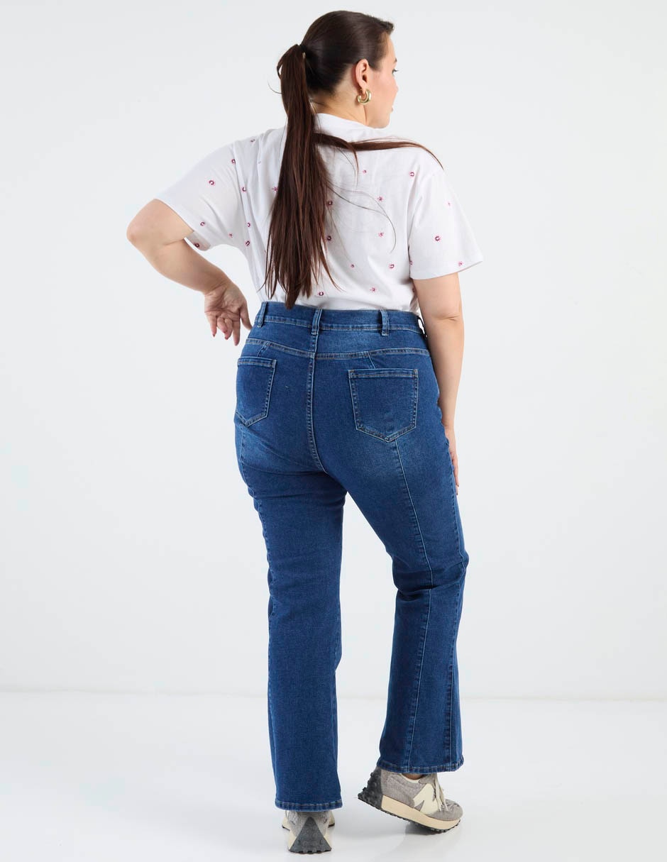 Jeans relaxed amplio para mujer 6