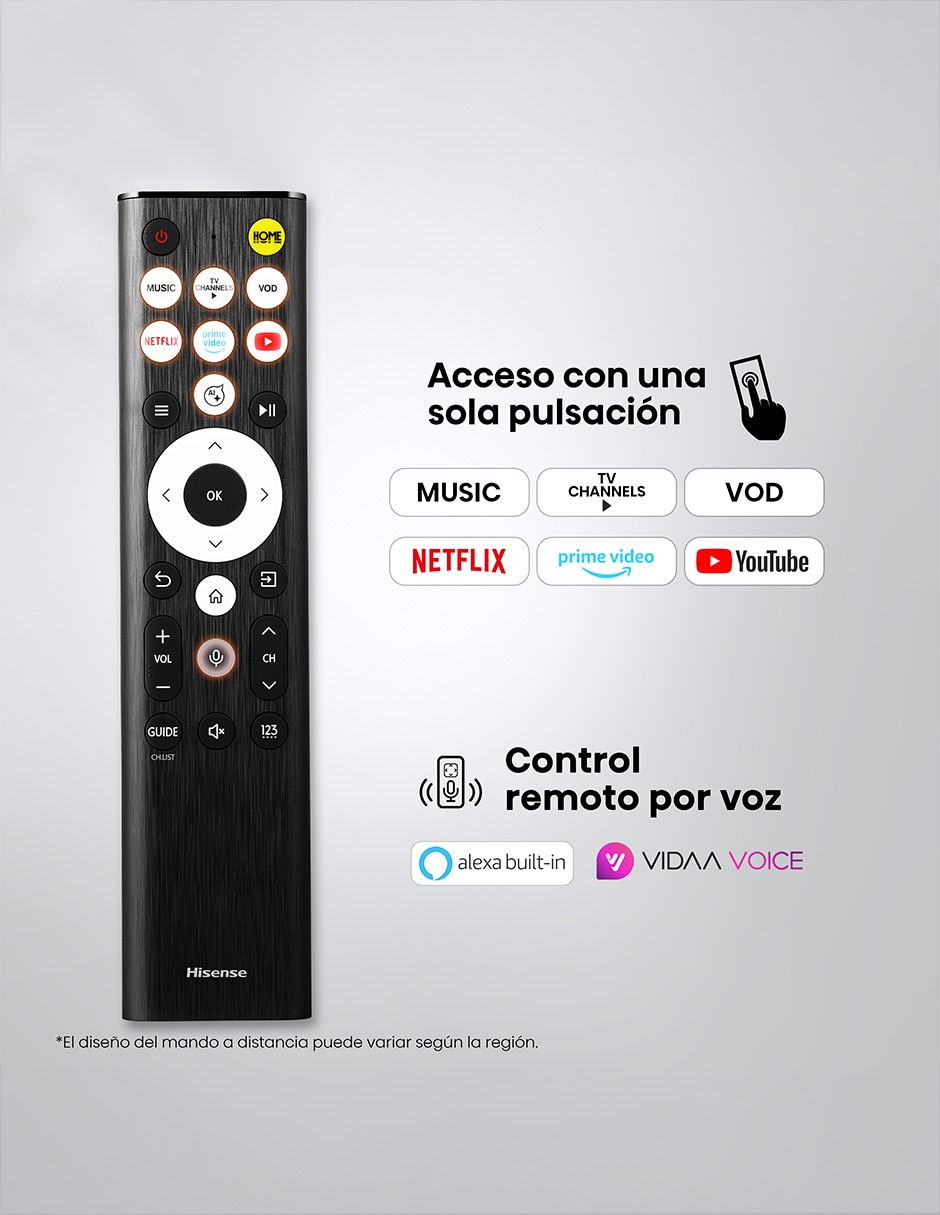 Pantalla Hisense Mini LED de 50 pulgadas 4K 50QD8SV con Al Smooth Motion