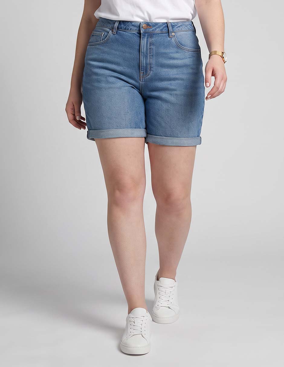 Short weekend plus de mezclilla para mujer