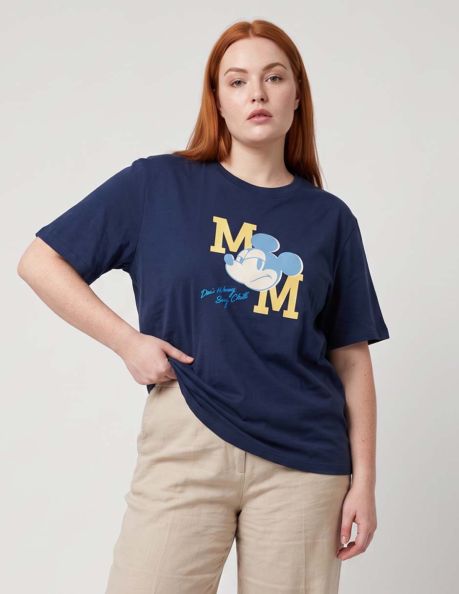Playera manga corta cuello redondo para mujer 1