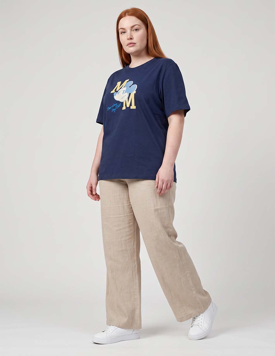 Playera manga corta cuello redondo para mujer 3