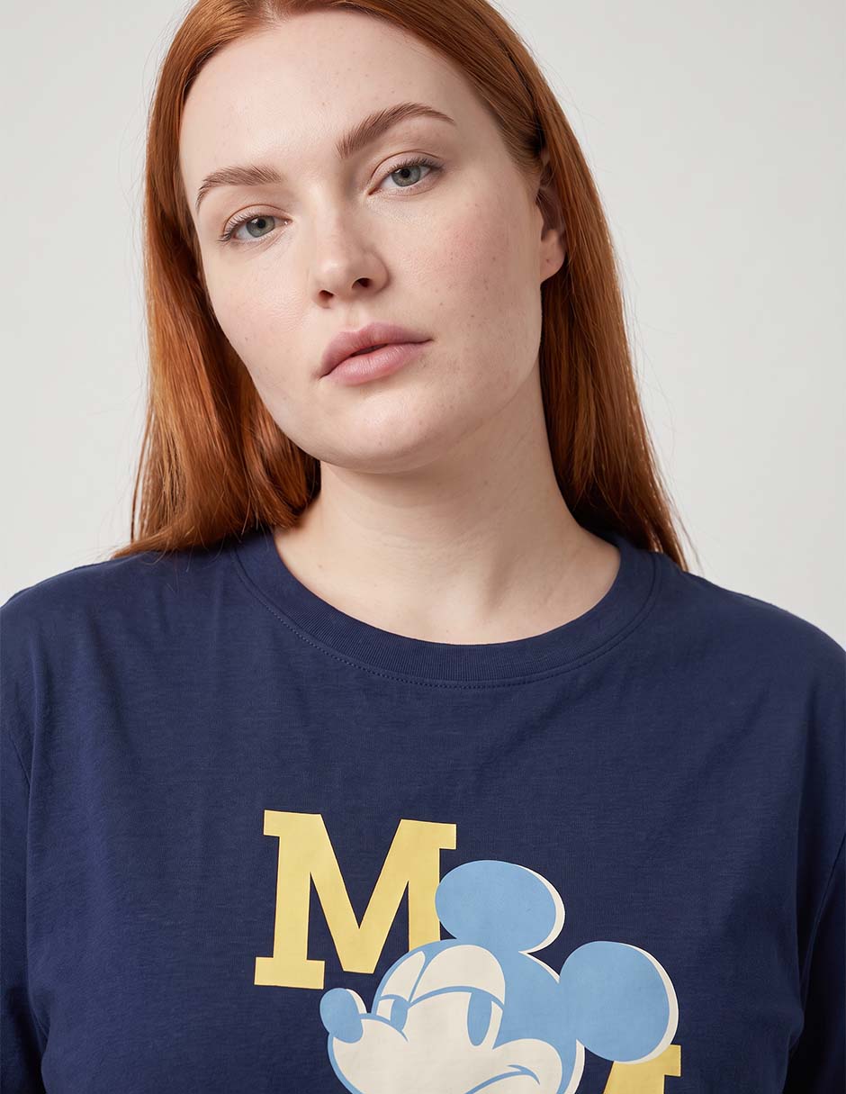 Playera manga corta cuello redondo para mujer 4