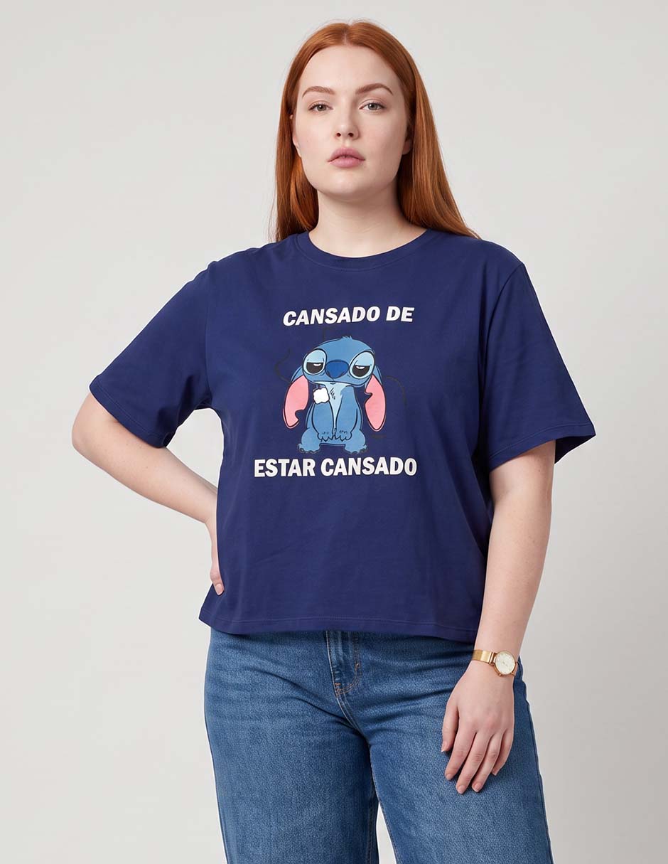 Playera manga corta cuello redondo para mujer Playera manga corta cuello redondo para mujer