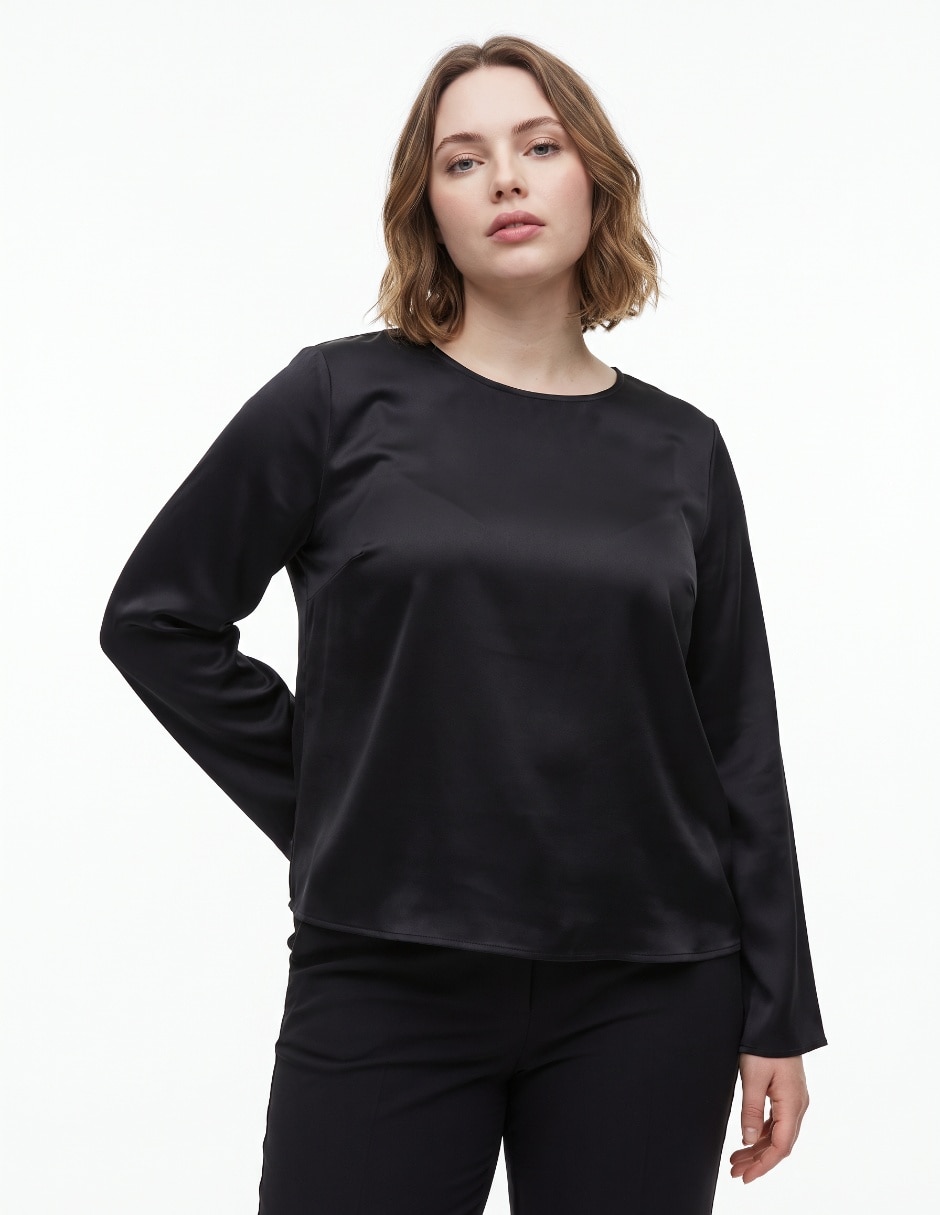Blusa manga larga para mujer