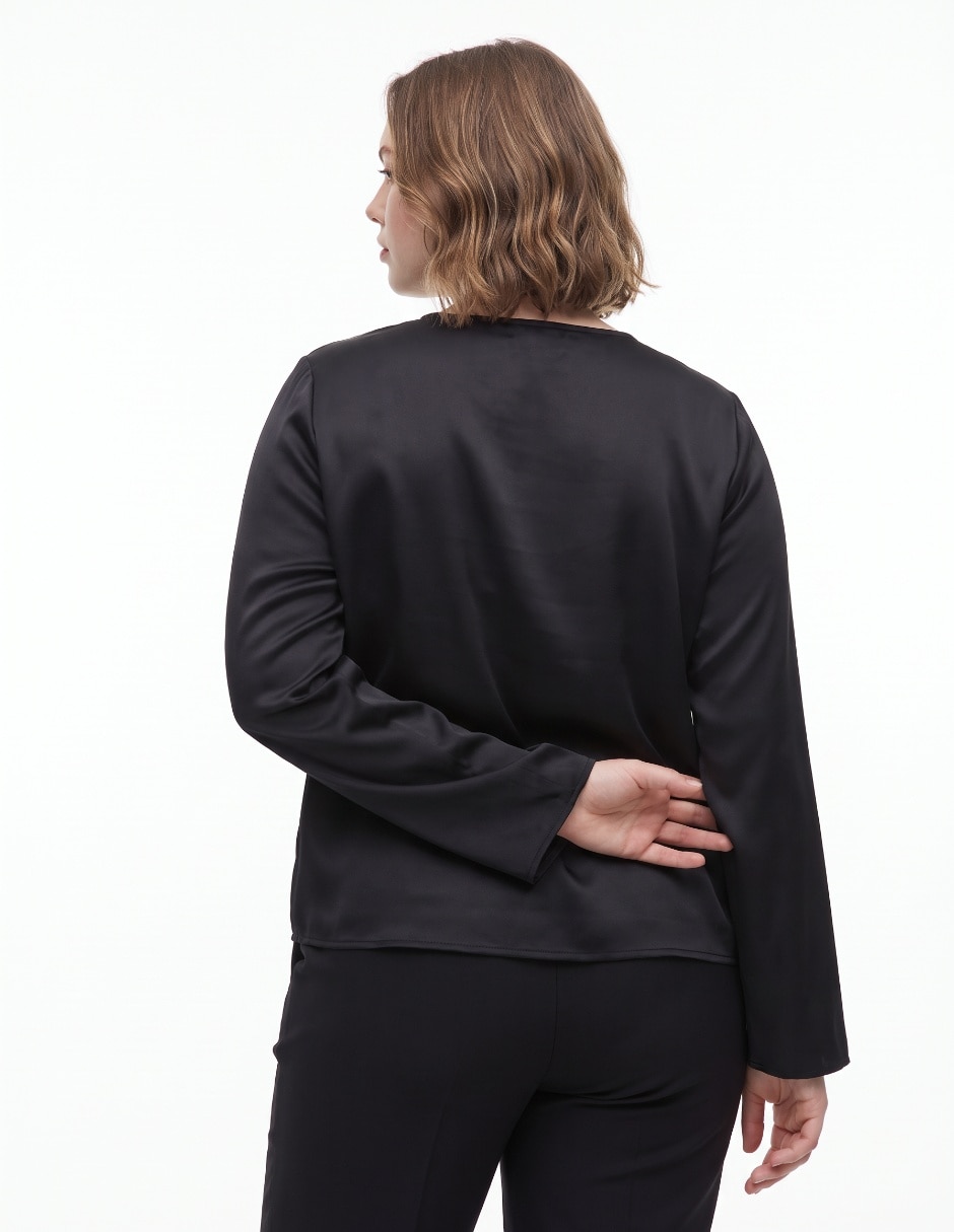Blusa manga larga para mujer