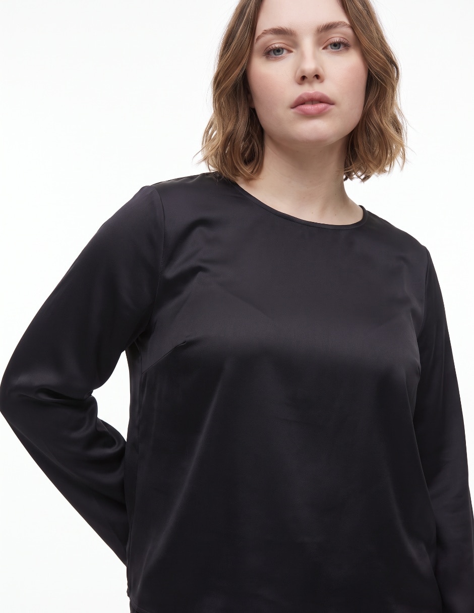 Blusa manga larga para mujer