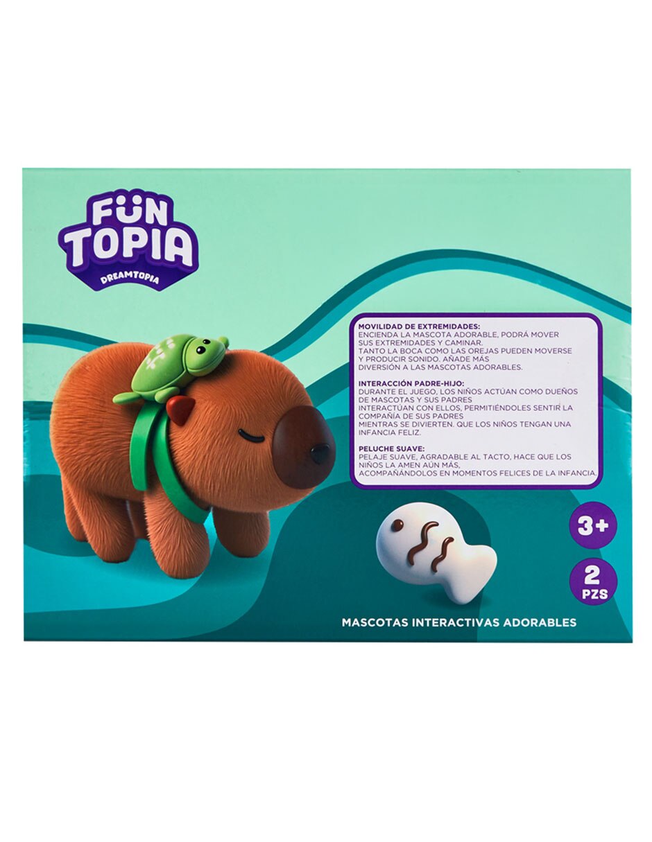 Peluche capibara funtopia de 17 cm