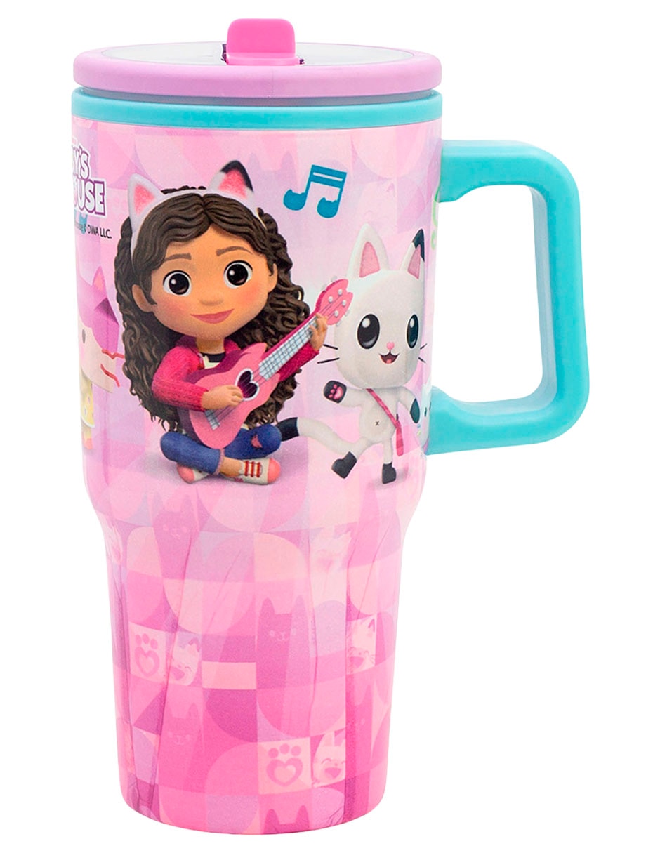 Termo de plástico Gabby's Dollhouse con tapa rosca 473 ml Termo de plástico Gabby's Dollhouse con tapa rosca 473 ml