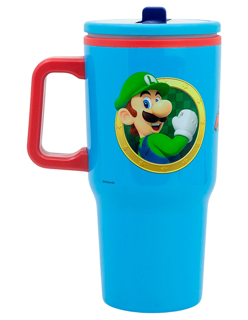 Termo de plástico Super Mario con tapa rosca 2
